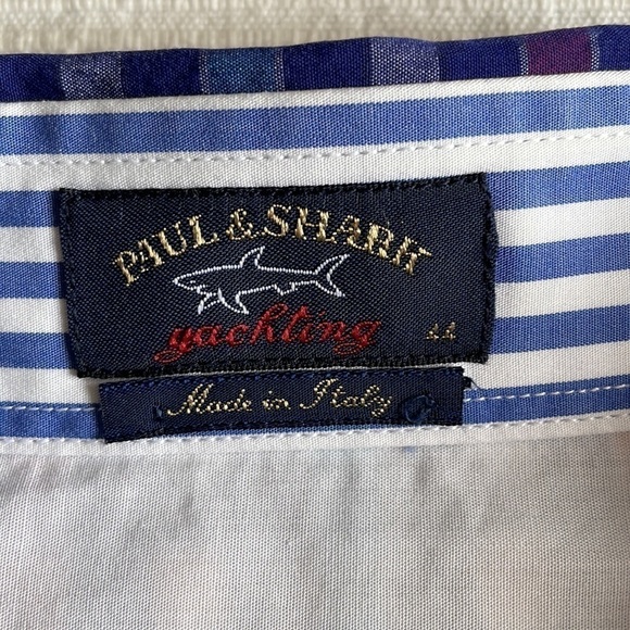 Paul & Shark Ocean Team Multicolour Check Long Sleeve Button Up Size XXL - Picture 3 of 8